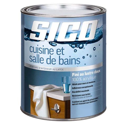 Peinture Sico Pour Cuisine Et Salle De Bain 946 Ml Blanc Pur 163 550