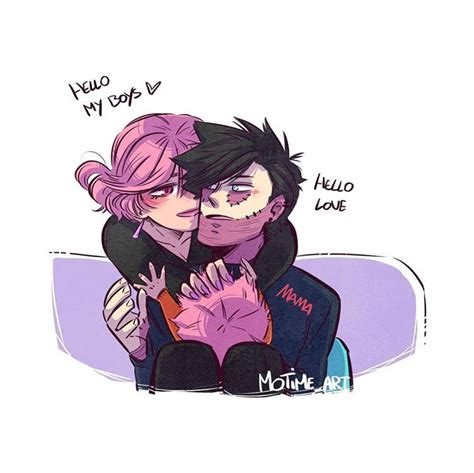 Mo On Instagram “💖 Daddy Dabi 💖 Cuddle Moment With Baby Yuu 😊 I Love