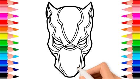 How To Draw A Black Panther Mask Wicker Dound1950