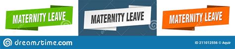 Maternity Leave Banner Maternity Leave Ribbon Label Sign Set Stock