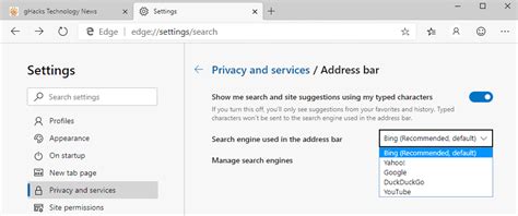 How To Change The Default Search Engine In Microsoft Edge Chromium