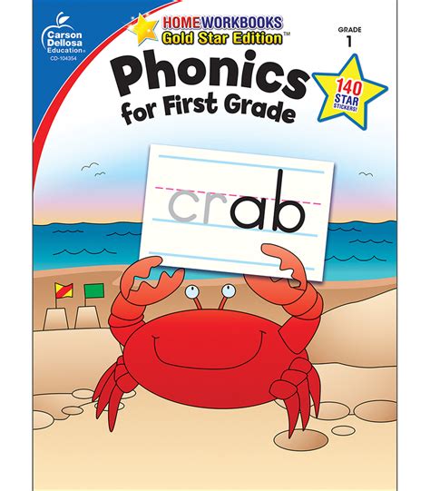 Phonics For First Grade Workbook Grade 1 Paperback Grandrabbits Toys