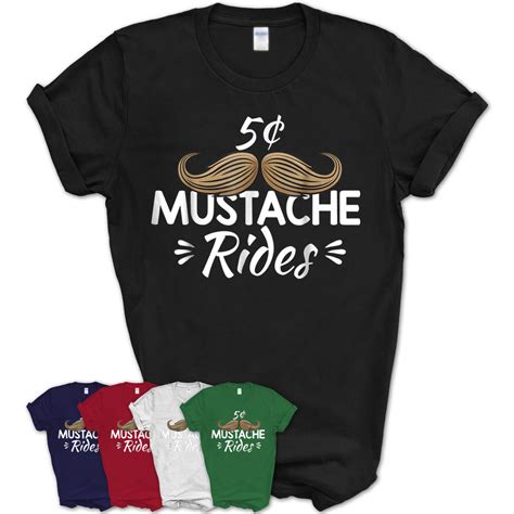 Funny Mustache Rides Shirt T Shirt T For Men Moustache Teezou Store