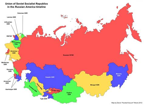 Mapa De La Unión Soviética Unión Soviética En El Mapa Este De Europa