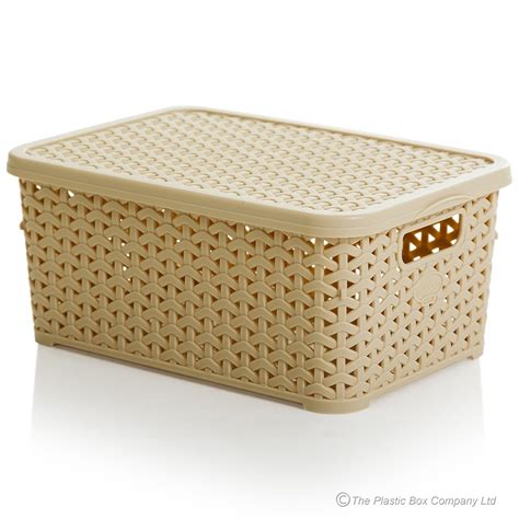If you're in the market, we've got you covered. Buy Small Rattan Style Plastic Baskets with Lids White ...