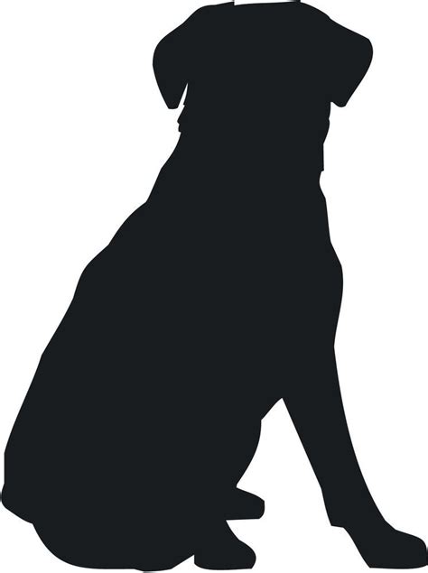 Gallery For Sitting Dog Silhouette Labrador Retriever Art Labrador