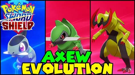 Pokemon Sword And Shield How To Evolve Axew Into Fraxure Haxorus YouTube