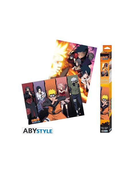 Set 2 Pósters Naruto Shippuden Groups Abystyle