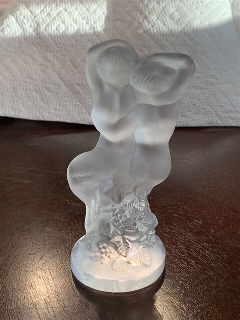 Lalique France Crystal Le Faune Dancing Nude Lovers Pan Diana