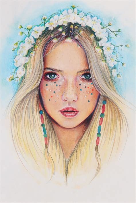 Hippy Chick By Joanne Barby Deviantart Drawings Girl Drawing