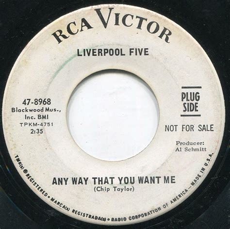 Liverpool Five Any Way That You Want Me 1966 Vinyl Discogs
