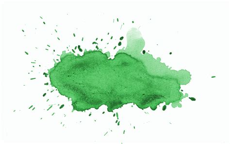 6 Green Watercolor Splatter Background 