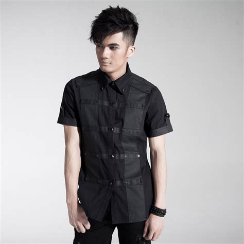 Punk Rave Men Punk Personality Shirt With Film Lamination Y 436 In Casual Shirts From Mens