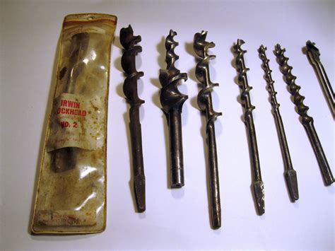 Large Lot Vintage Hand Drills Usa Bits Braces Auger Tools Antique Wood Twist Ebay
