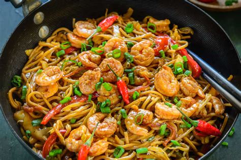 Shrimp Chow Mein Recipe Step By Step Video Whiskaffair