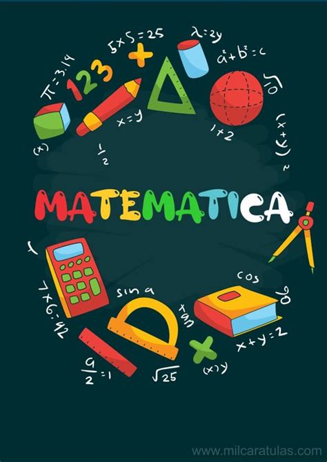 Portadas Para Cuadernos De Matemática 【2020 】 Caratulas De