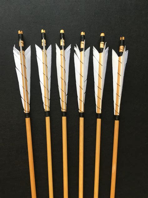 61224pcs Handmade Wood Arrows Turkey Feather Traditional Arrows