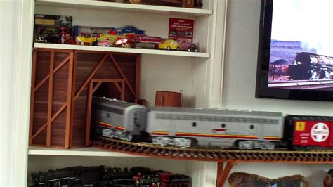 Lgb Santa Fe F7 A And F7 B Locomotives On My Indoor Wall Layout Youtube