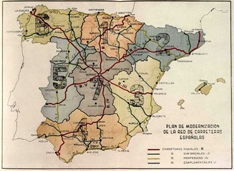 Historia De Las Carreteras De España Geografía Infinita Mapas De