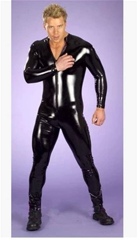 Bodysuit Crotchless Latex Catsuit Sexy Wetlook Jumpsuit Gay Male
