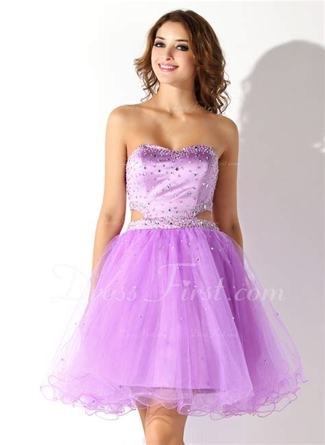 A Lineprincess Sweetheart Shortmini Tulle Homecoming Dress With