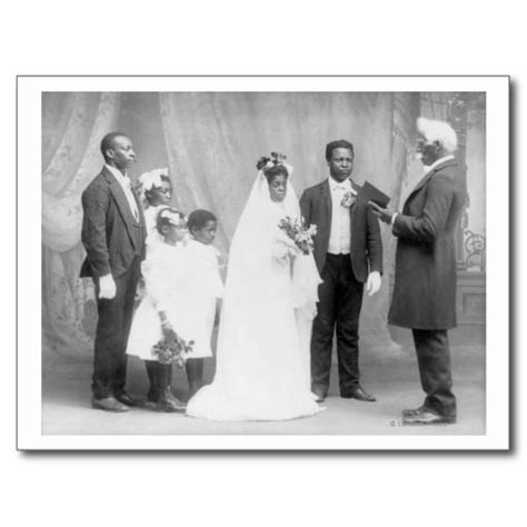 African American Wedding Photograph Postcard African American