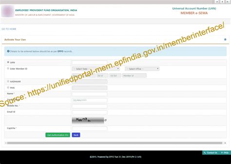 Uan Login Employee Uan Activation In Unifiedportal Mem