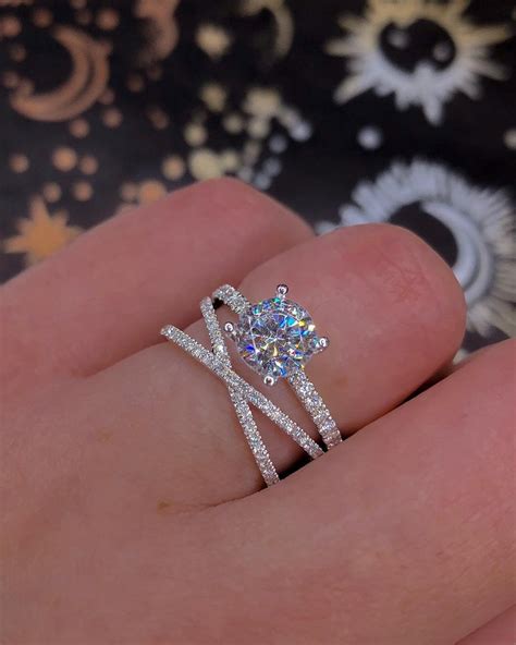 Engagement Rings With Diamond Band Solitaire Engagement Ring With
