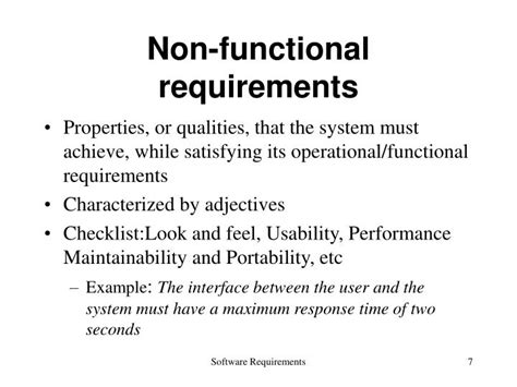 Functional requirements are not limited to actions. PPT - Software Requirements PowerPoint Presentation - ID ...