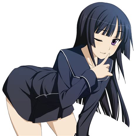 Anime Anime Girls Long Hair Simple Background Black