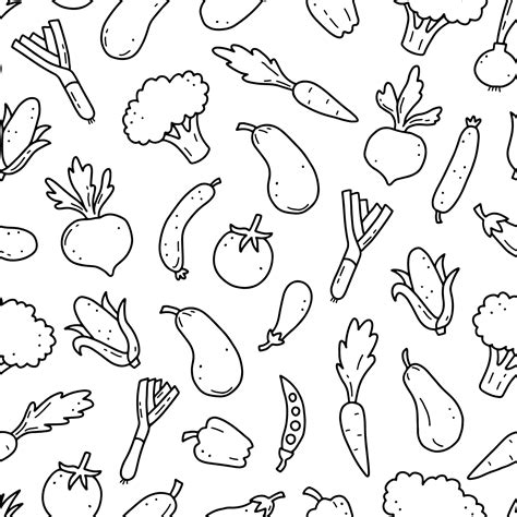 Vegetable Doodle Vector Art Icons And Graphics For Free Download