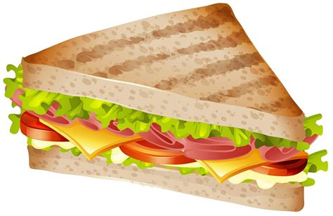 Sandwich1 Ham And Cheese Sandwiches Food Illustrations