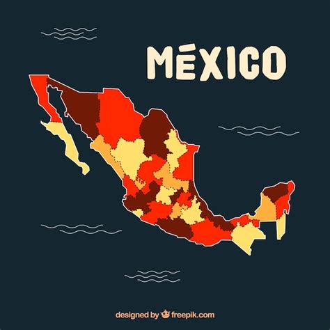 Fondo Plano De Mapa De M Xico Vector Gratis