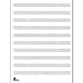Include extra space on top Music Sales Manuscript Paper No.2 24 Double Fold Sheets, 9X12, 10 Stave, 96 Pages | Musician's ...
