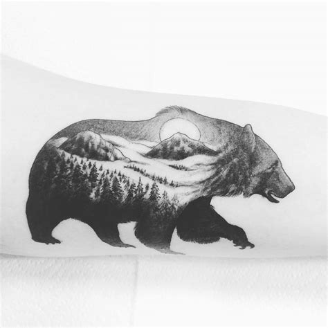 Bear Tattoo By Xlxvxr On Inner Bicep Bears Bear Tattoo Blackwork