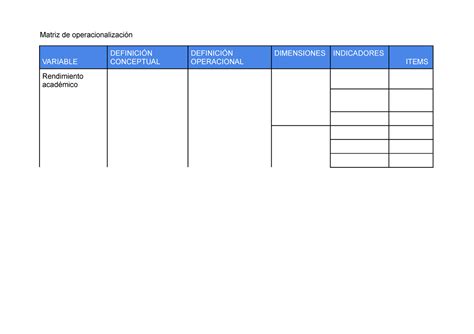 Matriz De Operacionalización Matriz De Operacionalización Variable