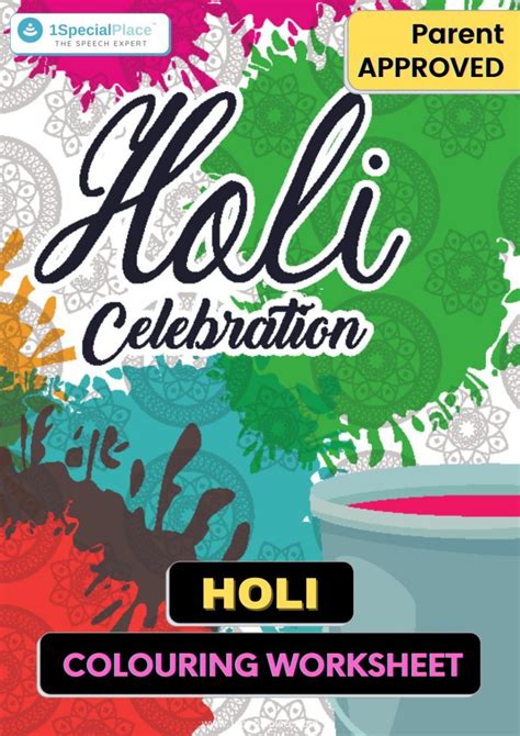 Holi Colouring Worksheet 1specialplace