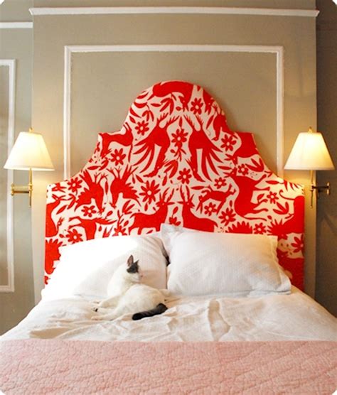 Red White Pattern Quilted Headboards For Bedroom Bedroom Quilted