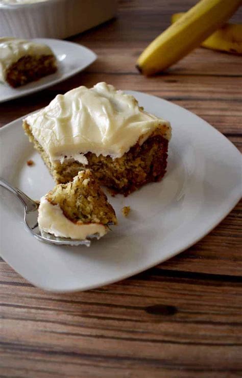 Gluten Free Banana Cake With Cream Cheese Frosting Flavor Walk