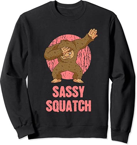 Tamponner Le Sasquatch Sassy Squatch Sweatshirt Amazonfr Vêtements