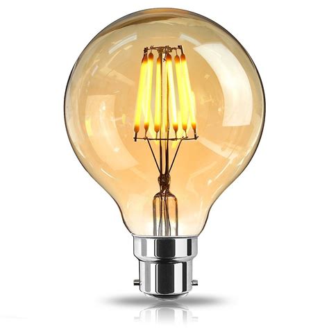 Bayonet Edison Bulb Elfeland 6w Vintage Led Energy Saving Bulbs Amber