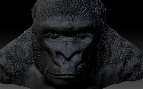 Gorilla Head 3d Model 3d Printable Cgtrader