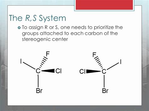 Introduction To The Rs Stereochemical Designations Used