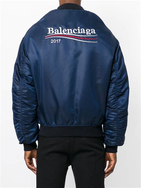 Balenciaga Synthetic 2017 Bomber Jacket In Blue For Men Lyst