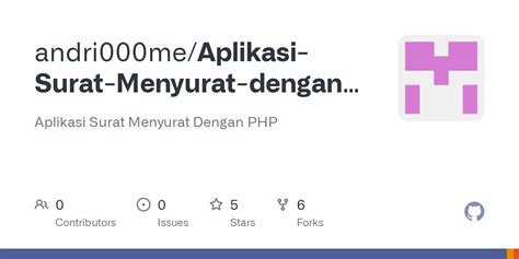 Github Andri000meaplikasi Surat Menyurat Dengan Php Aplikasi Surat