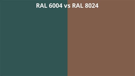 RAL 6004 Vs 8024 RAL Colour Chart UK