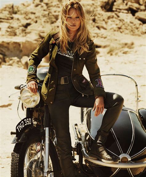 Kate Moss And Clement Chabernaud For Matchless London Biker Look Biker Style Motorbike Girl
