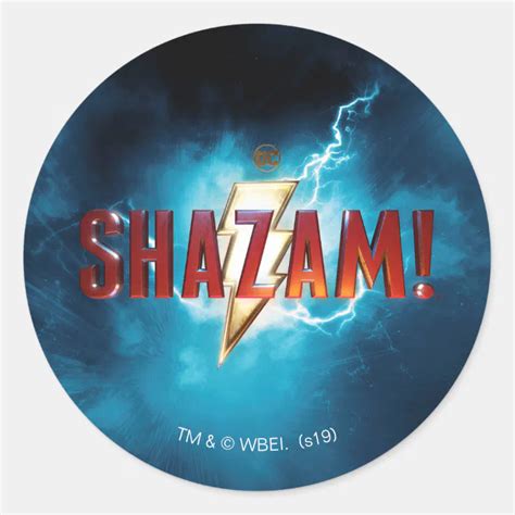 Shazam Theatrical Logo Classic Round Sticker Zazzle