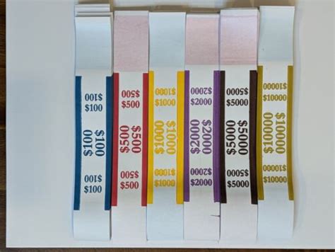 90 Mixed 100 10000 Currency Bands Straps Bill Cash Money Wrappers