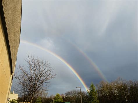 A Double Rainbow Appeared After A Thunderstorm In Kansas City R